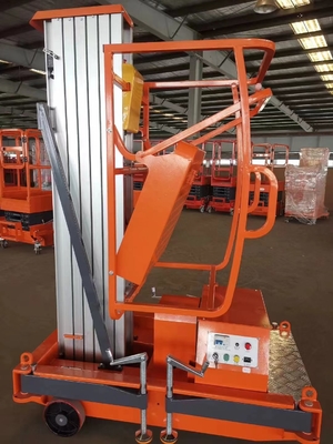 Schieben Sie um Aluminium vertikal Mast Lifts starke Struktur glattes Heben