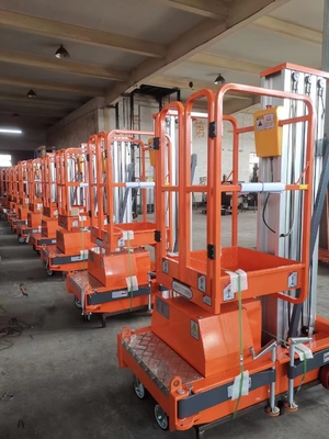 Schieben Sie um Aluminium vertikal Mast Lifts starke Struktur glattes Heben