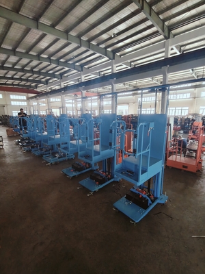 Einfach zu bewegen Semi-Elektrische Luft Stock Picker Lift mit Bule Farbe