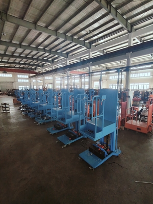 Einfach zu bewegen Semi-Elektrische Luft Stock Picker Lift mit Bule Farbe